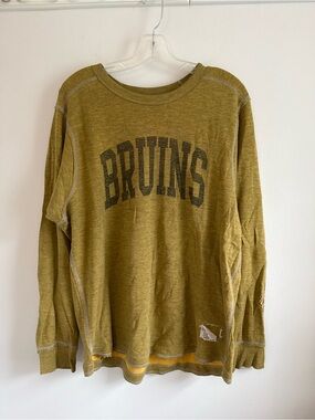 Vintage BRUINS Mustard Long-Sleeve Lightweight Sweatshirt